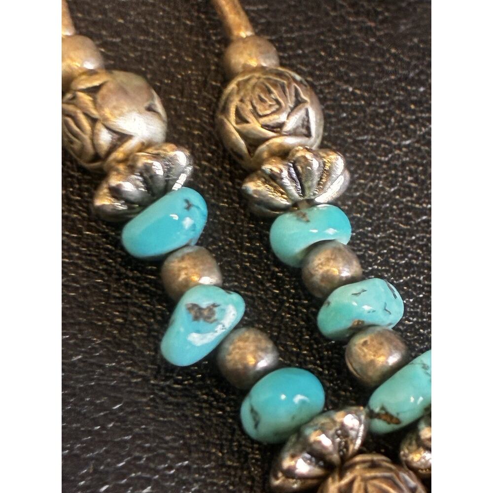 Vintage Southwestern Jewelry Lot Necklace Bracelet Cuff Faux Turquoise Boho - Picture 4 of 8